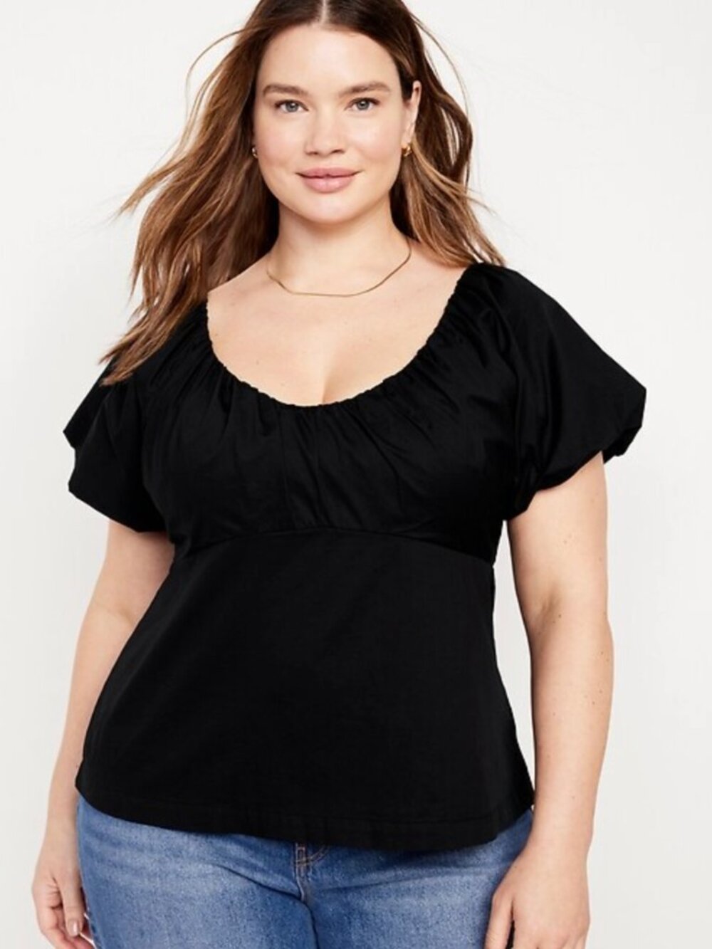 Old Navy XXL Tall NEW Waist-Defined V-Neck Blouse Top